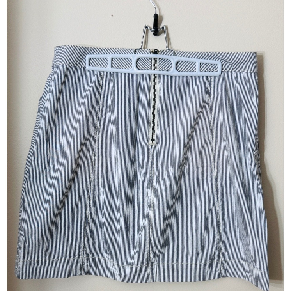 Pilcro and the Letterpress Skirt Denim 12 Blue Hickory Stripe Excellent Coastal - Picture 7 of 8